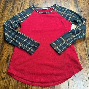 Chris & Carol Red/Plaid Shirt S‎